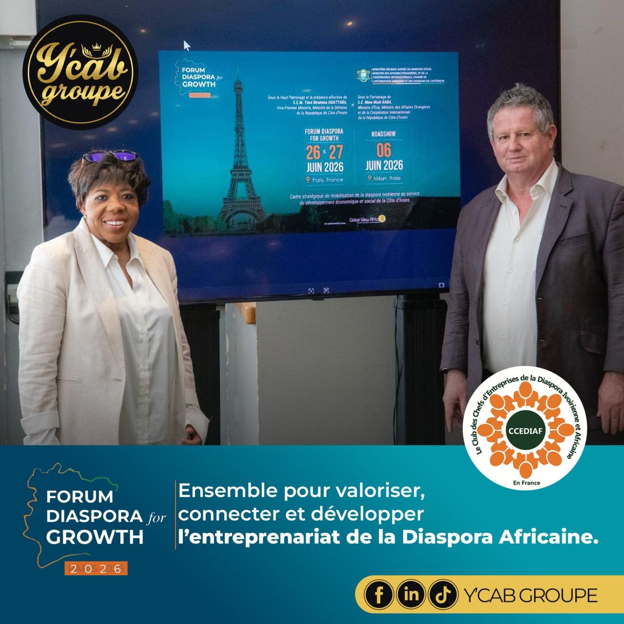 Nadine ZADI au lancement du forum Diaspora For Growth à l'UNESCO