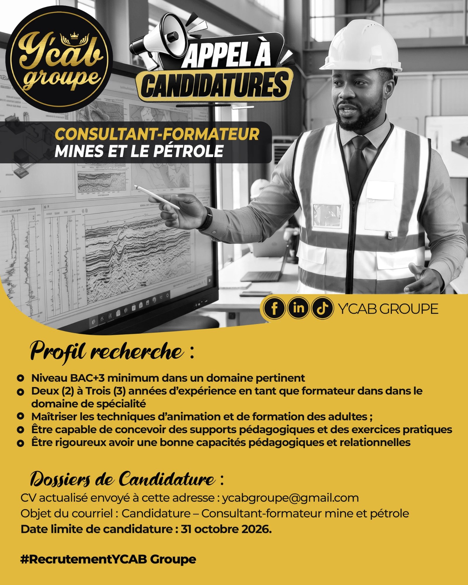 Affiche : Consultant-formateur mines et pétrole